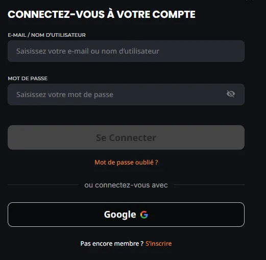 Inscription Facile sur Instant Casino